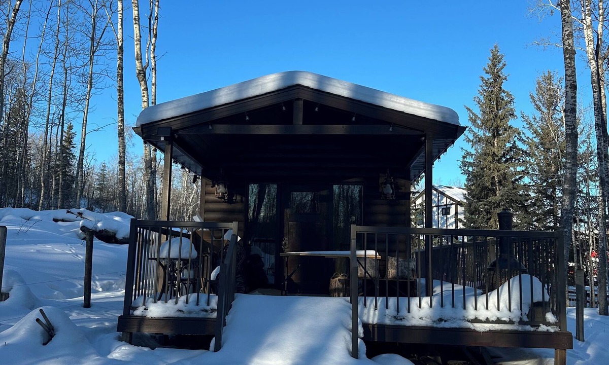 Northern Alberta Cabin | Cozy, secluded cabin with stunning private garden and large covered deck.