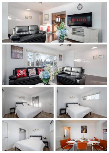 Southeast Calgary Villa | Executive family House New Air conditioner 19 minutes YYC 5 minutes Chinook Mall Walk to C Train Free Banff Park Pass 4 Bed rooms 4Queen Bed plus kids play Room