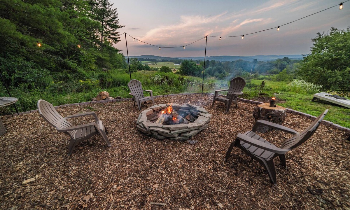 Ouaquaga House | Hillside Haven with Pool Table, King Bed, Outdoor Firepit and Great Views!