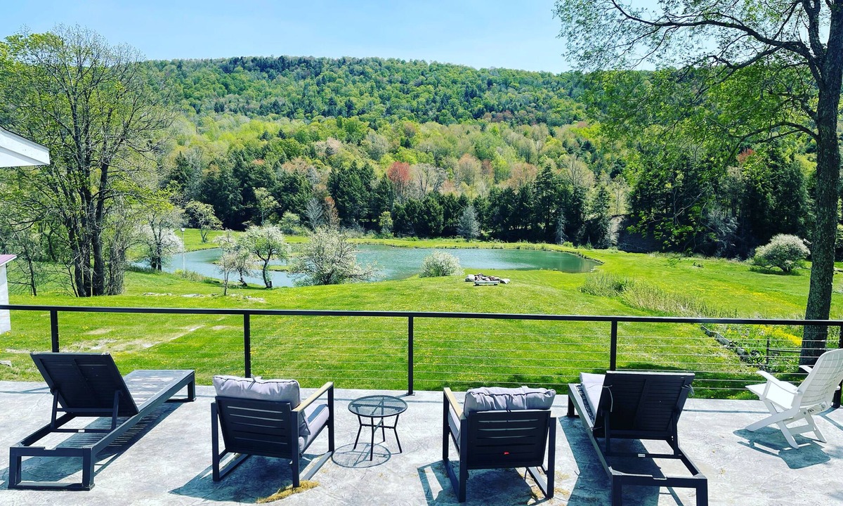 Charlotteville House | Modern home overlooking private lake and mountains. Pet Friendly!