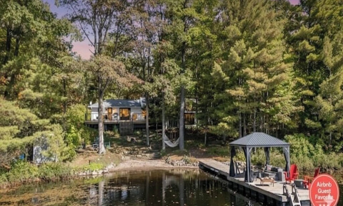 Bala Cottage | Muskoka Waterfront Cottage Retreat: Dock & Firepit