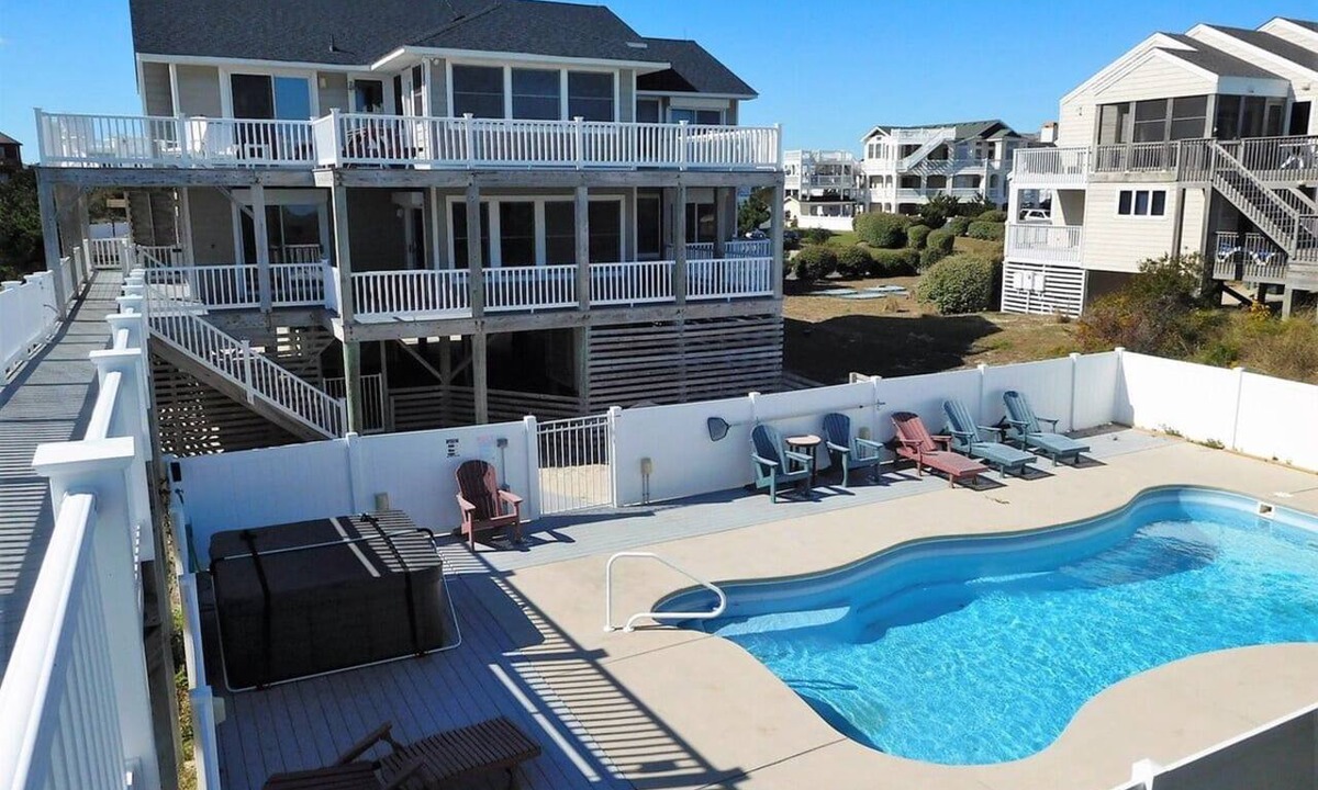 Whalehead Beach House | Ocean Front, Private Pool, Hot Tub, Elevator, Rec Room.
