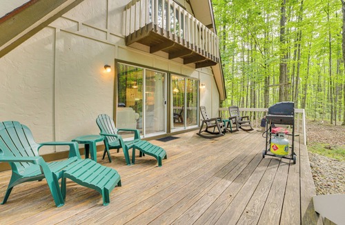 Mancelona Cabin | Cabin near Lake w/Deck, Fire Pit & Grill!