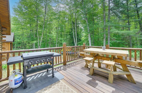 Steuben Cabin | Cozy Manistique Cabin w/Deck, Grill & Fire Pit!