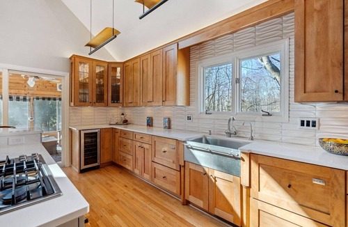 Douglas House | Douglas, MI Walk to Douglas Beach Hot Tub Screened Porch Pet Friendly