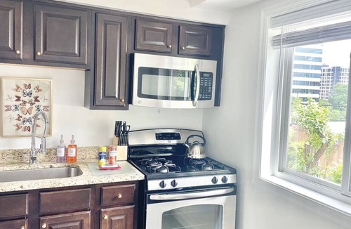 Aurora Highlands Apartment | Executive King Suite/5 min to DCA Pentagon HQ2/Free Parking
