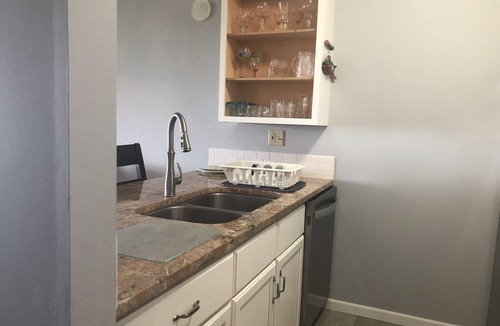 Port Clinton Condo | Lake views from patio! Walk to Jet Express/Docks Beach House/Downtown 1st Floor!