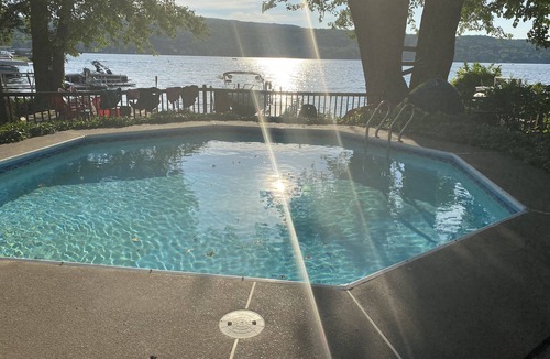 Honeoye House | Luxury Lakefront Home with Pool, Hot Tub, and Sauna!