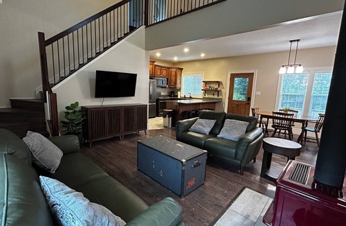 Fowler Lake House | Masculine Rustic Cabin w/Sauna at Fowler Lake