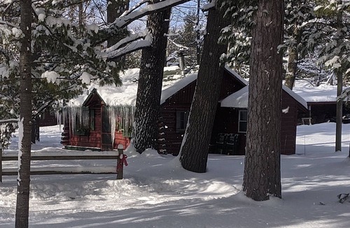 Grawn Cabin | Pine Log Cabin - Ellis Lake Resort - Interlochen/Traverse City