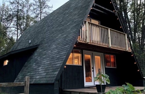Irons Cabin | Secluded A-frame Loft Cabin on Lincoln Hills Trails Firepit ATV Friendly!