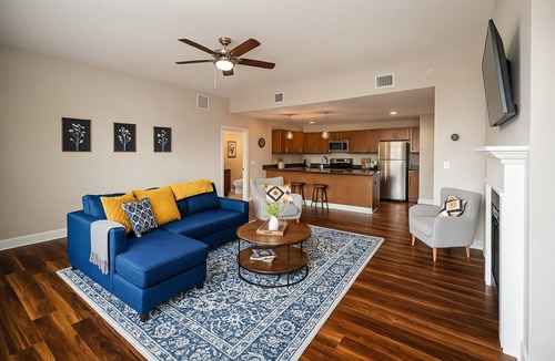 Gateway District Apartment | Spacious Downtown Sq: Stadium, Casino, R&R HoF!