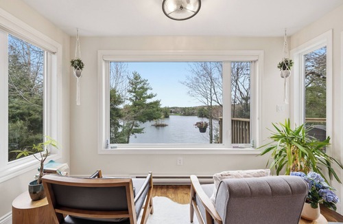Bedford House | Stylish lakefront home with hot tub and stunning views