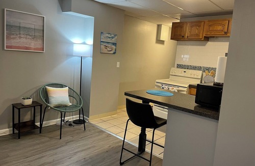 Fairport Harbor Apartment | The Sunrise Suite. Charming lower level 1-bedroom apartment, in Fairport Harbor