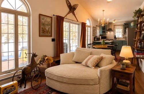 Bartlett Cottage | Tree-Lined Cottage Wood Fireplace Ellis River Private Firepit Riverside