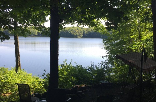 Bliss RV Rental | Woodsy campground lake trails Pool, Hot tub, showers play ground beach fire pit