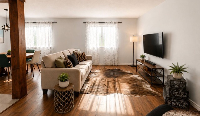 10 min to wineries, parks, & many attractions. Spacious home with free parking.