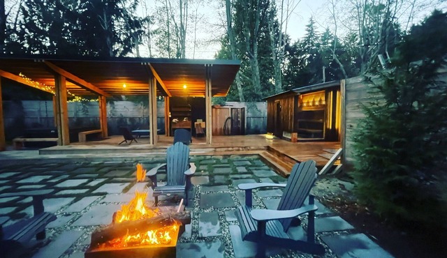 2 Waters retreat, cabin and wet-weather spa (close to beach).