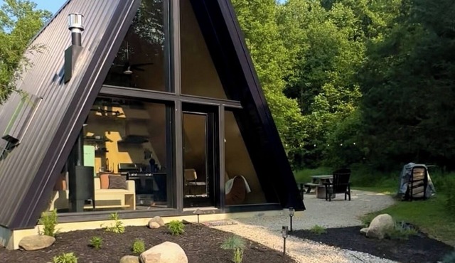 A Delightful A-Frame on 20-Acres with Hiking Trails, Hot Tub, Wifi, and More