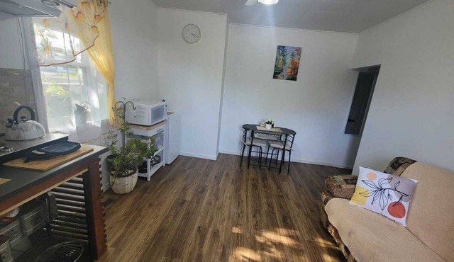 Bright 1 bedroom apartment close to highway, wifi, netflix, prime, free parking