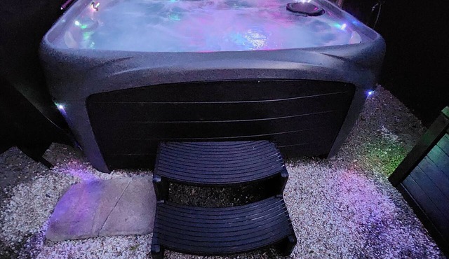 Carefully crafted 2 bedroom with 2 hot tubs in backyard