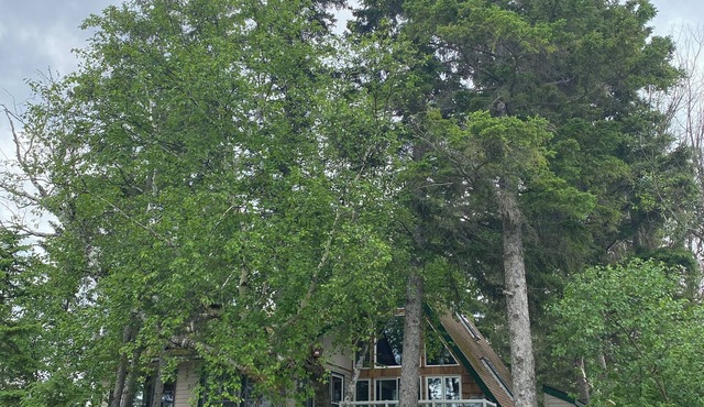 Cozy lake-front A-frame cabin at Emma Lake. Steps away from the beach!
