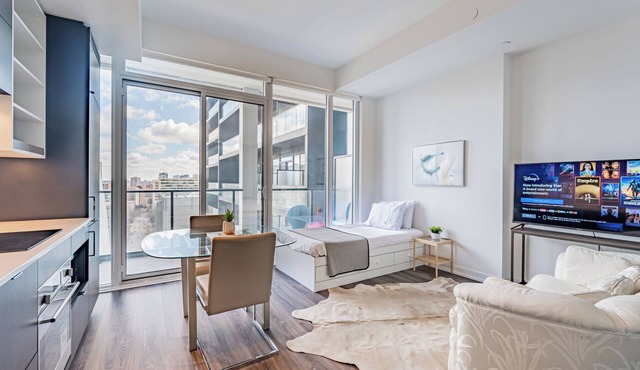 downtown core new condo Eaton Centre Yonge Dundas Square clear view open concept