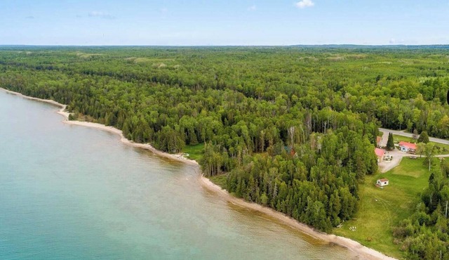Lake Huron Cabin | Mackinac Views, Shared Beach & Fire Pit