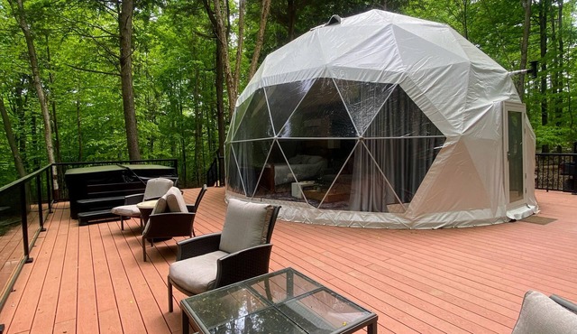 Luxury Glamping Dome | Forest Views | Lake Access | Hot Tub