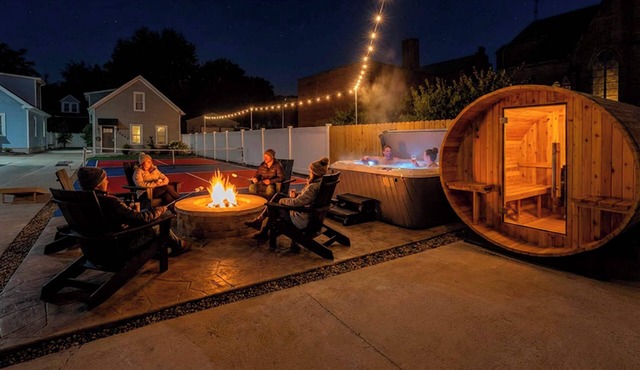 Modern Retreat w/Pickleball, Sauna + Hot Tub