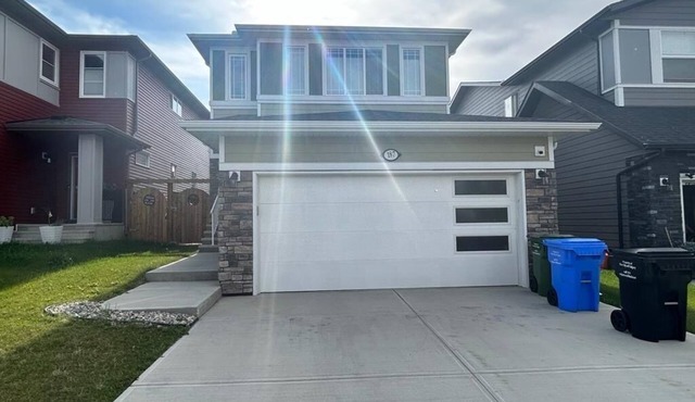 Modern single family home with home office in basement.