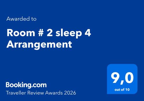 Room # 3 Sleep 4 Arrangement