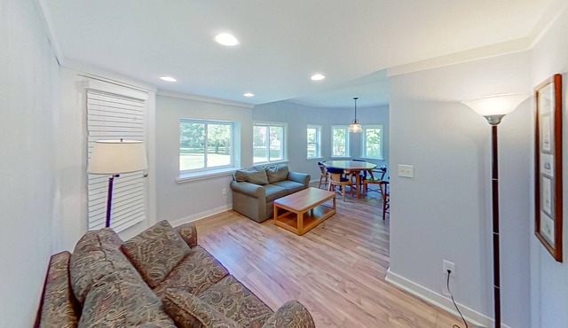 Scenic and updated stay near the lake with a firepit, & basketball court access