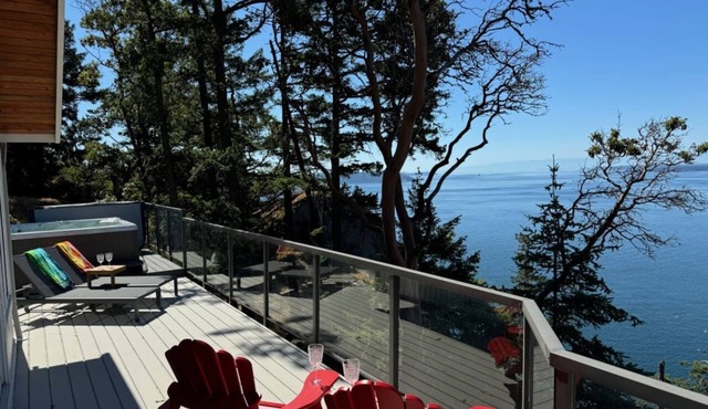The Cottage over looking Salish Sea and occasional Orca Whales
