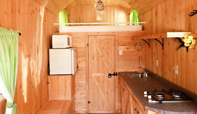 Tiny house with sea views
