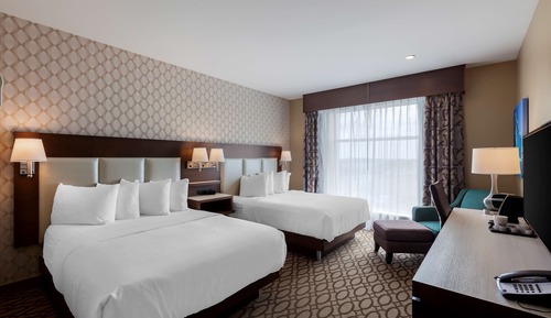 Standard Room, 2 Queen Beds, Non Smoking, Refrigerator & Microwave