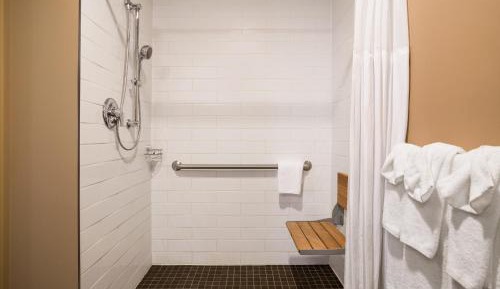 Queen Room with Roll-In Shower - Mobility Accessible/Non-Smoking