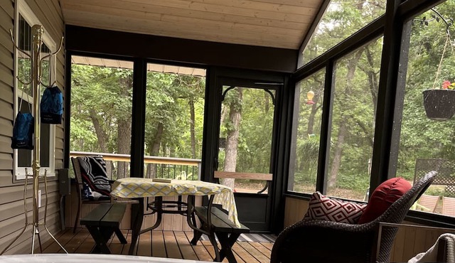 Private cabin with hot tub and gazebo located at beautiful Rock Lake, MB